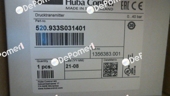 520.933S031401 Huba Control