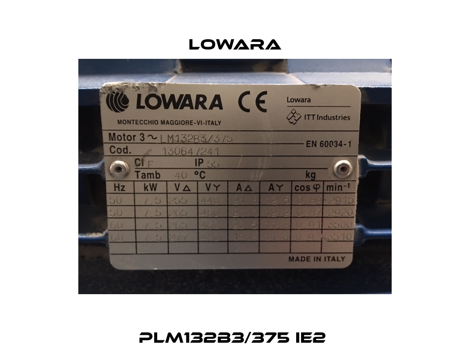 PLM132B3/375 IE2  Lowara