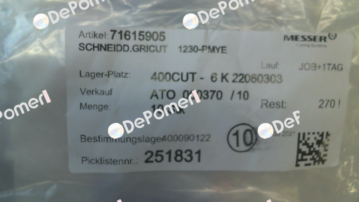396-000388-00000 (71615905) Messer