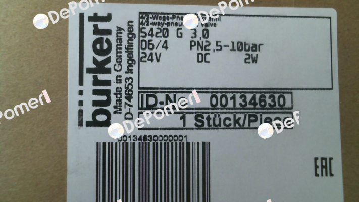 5420-G03,0-BA61-BA61-B5-024/DC-02 Burkert