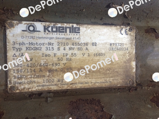 Cooling Fan For 2710 455036 02 79321  Küenle