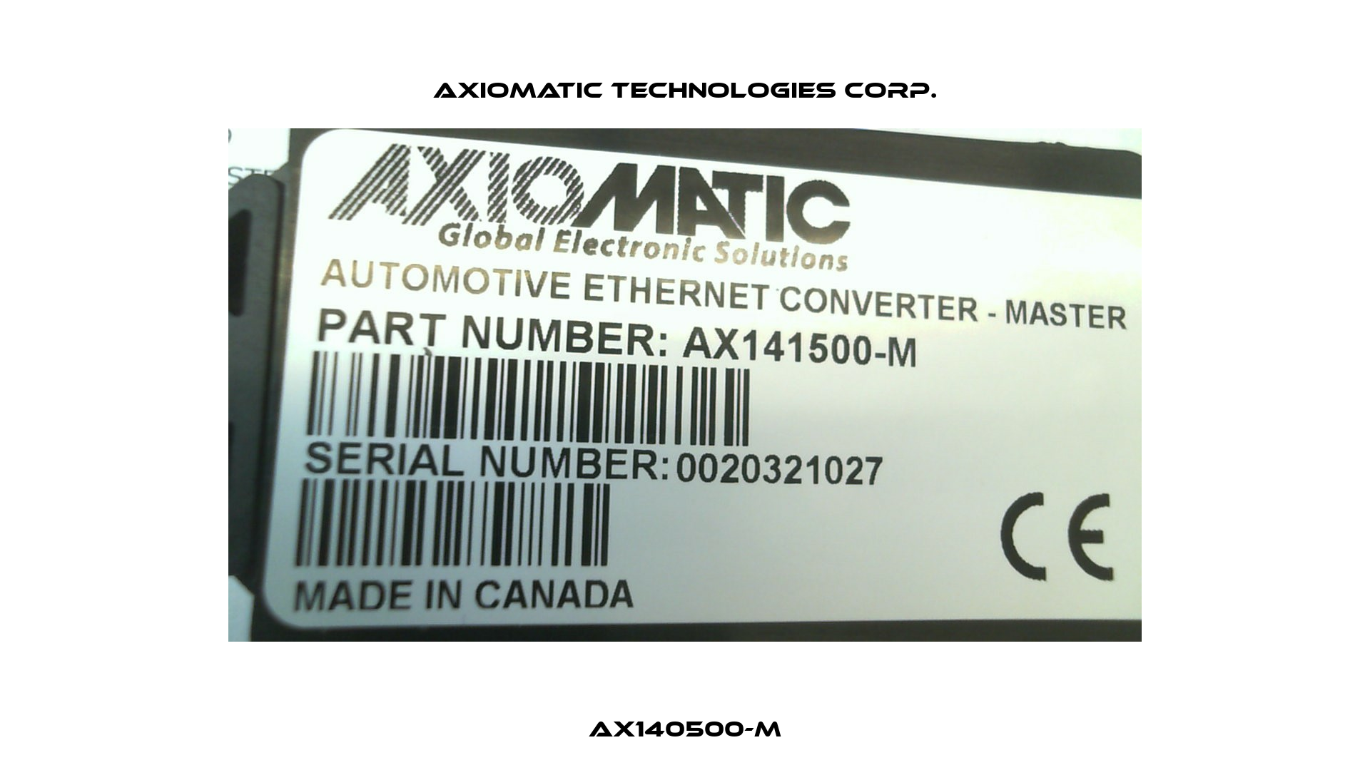 Ax140500-M Axiomatic Technologies Corp.