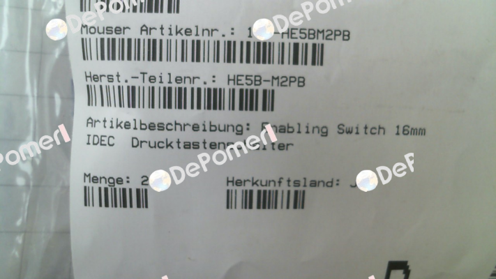 208784 / HE5B-M2PB Idec