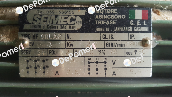 Brake pad for 90LA2 obsolete  Seimec (Rossi)