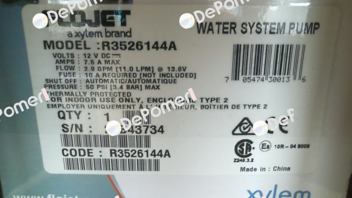 R3526-144A Flojet Pump