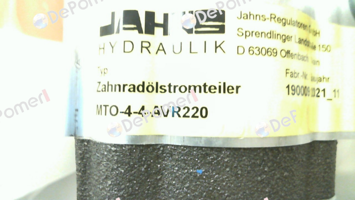 MTO-4-4-AVR220 Jahns hydraulik