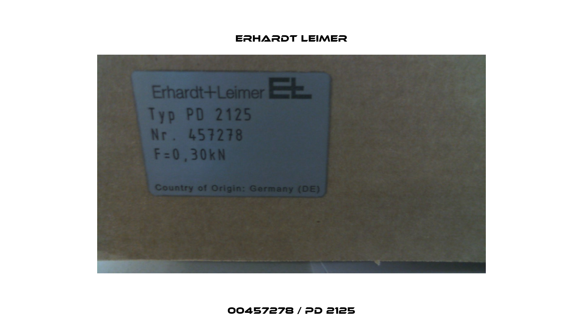 00457278 / PD 2125 Erhardt Leimer