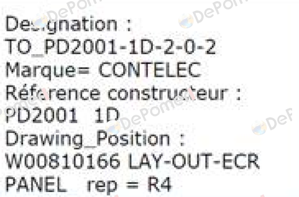 PD2001 - 1D 2-0-2 - OEM  Contelec