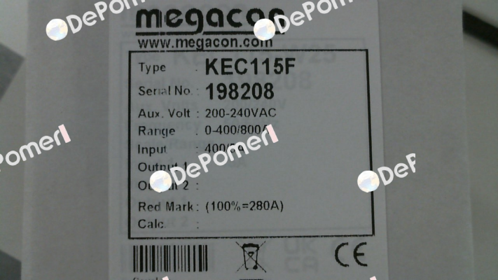 KEC115F - 200-240V Megacon