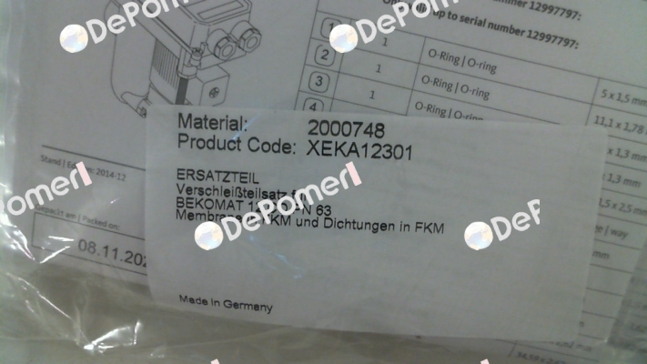2000748 / XEKA12301 Beko