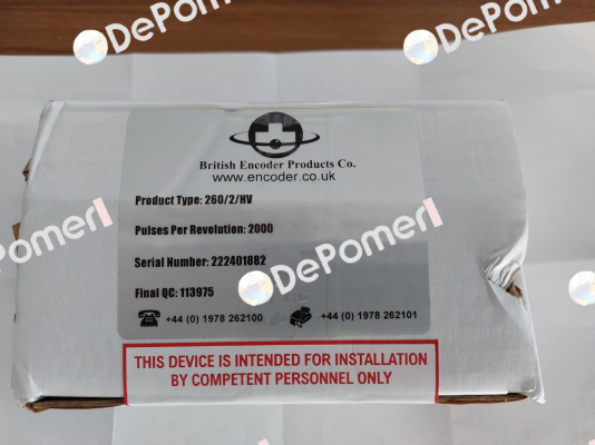 260/2-B08-SF-2000-NC-HV-R-G1-HT-IP50 British Encoder
