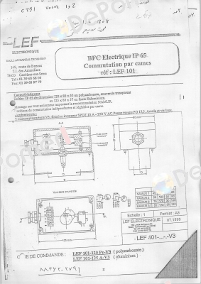 LEF 102-LC2/GR. (2xV3 SPDT) 1PE = Old model: LEF 101-102  Lef Industries