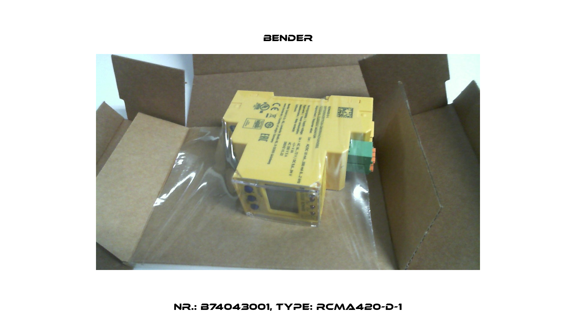 Nr.: B74043001, Type: RCMA420-D-1 Bender