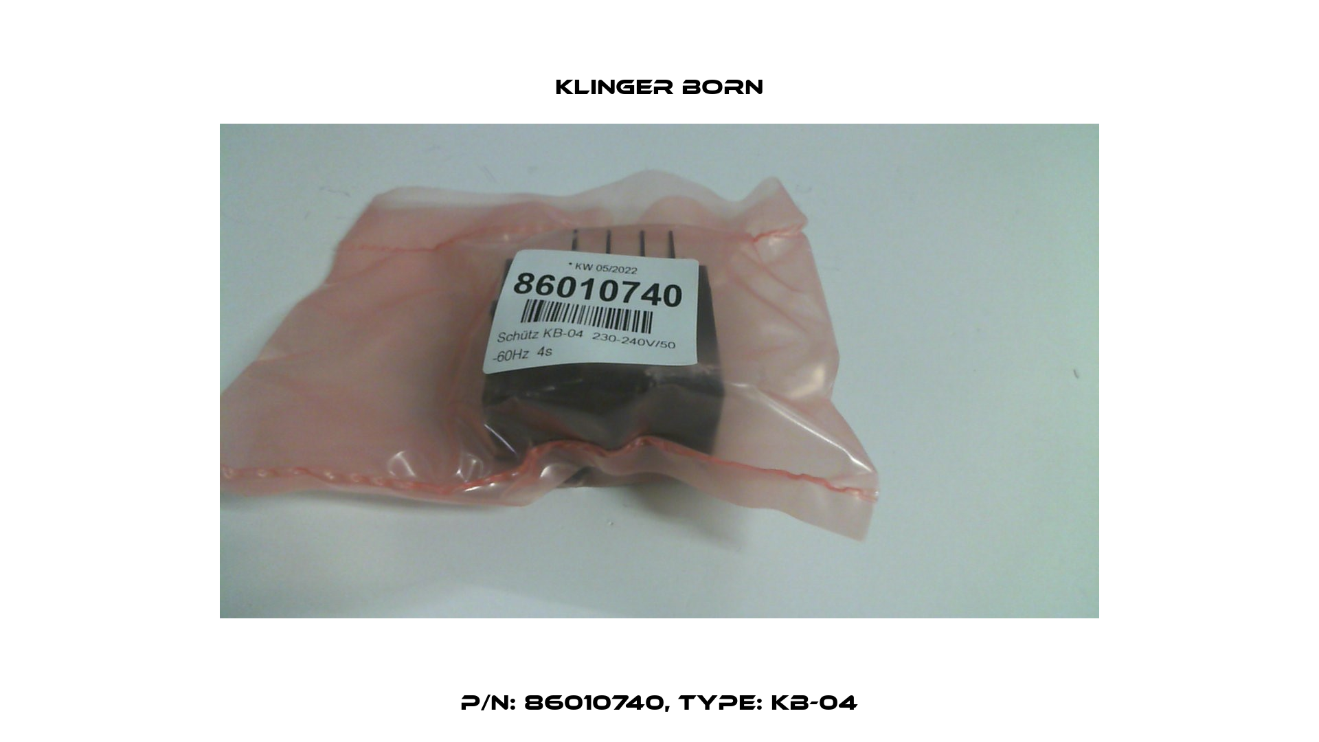 P/N: 86010740, Type: KB-04 Klinger Born