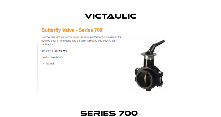 Series 700  Victaulic
