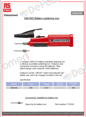 771-9530 / KBI-645 RS