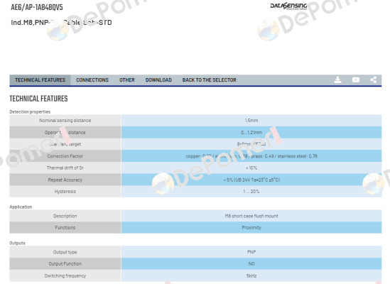 AE6/AP-1A848QV5 Micro Detectors / Diell (now Datasensing)