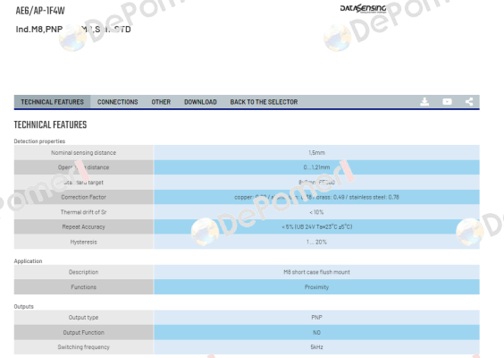 AE6/AP-1F4W Micro Detectors / Diell (now Datasensing)