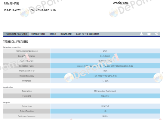 AK1/A0-1ANL Micro Detectors / Diell (now Datasensing)