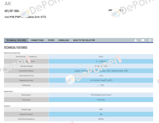 AK1/AP-1A84 Micro Detectors / Diell (now Datasensing)