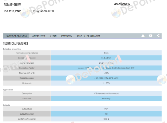AK1/AP-2H4W Micro Detectors / Diell (now Datasensing)