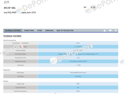 AM1/AP-1A84 Micro Detectors / Diell (now Datasensing)