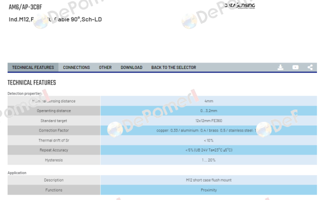 AM6/AP-3C8F Micro Detectors / Diell (now Datasensing)
