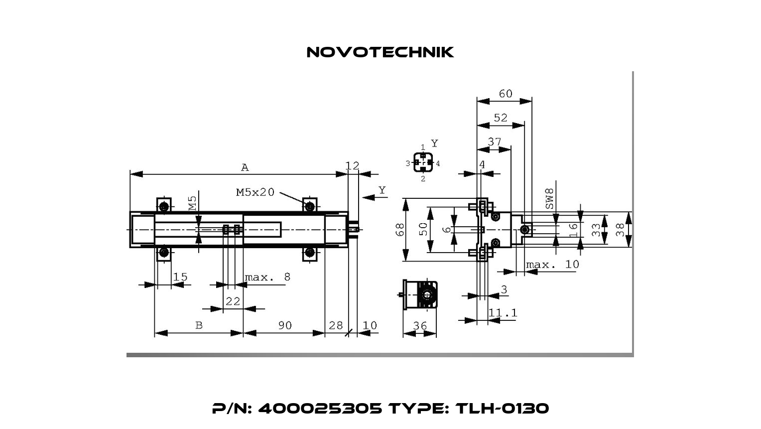 P/N: 400025305 Type: TLH-0130 Novotechnik