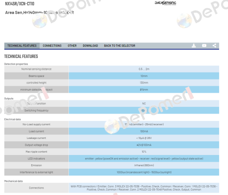 NX14SR/XCN-CT10 Micro Detectors / Diell (now Datasensing)