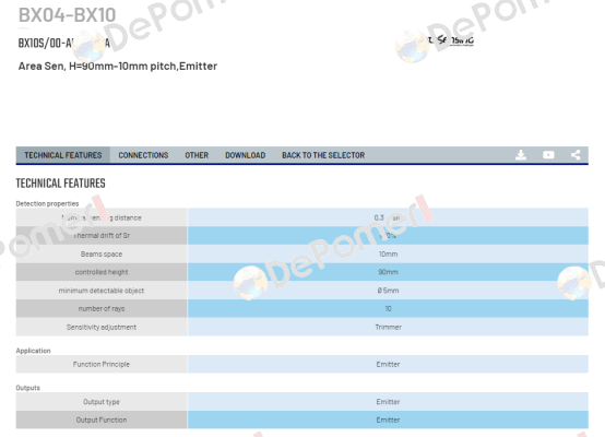 BX10S/00-ABVE806A Micro Detectors / Diell (now Datasensing)