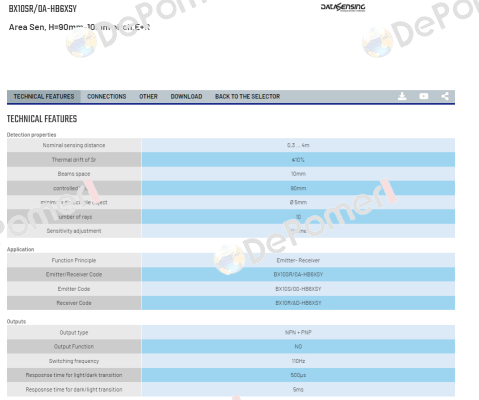 BX10SR/0A-HB6XSY Micro Detectors / Diell (now Datasensing)
