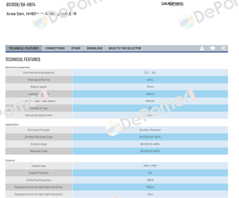 BX10SR/0A-HB74 Micro Detectors / Diell (now Datasensing)