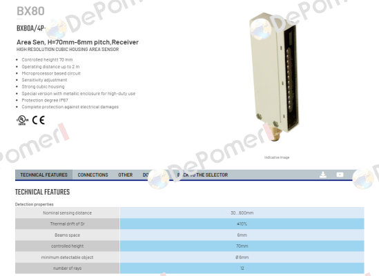 BX80A/4P-0H2D Micro Detectors / Diell (now Datasensing)