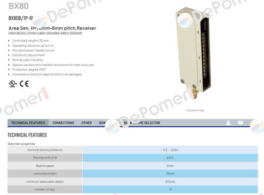 BX80B/1P-0H6XLS Micro Detectors / Diell (now Datasensing)