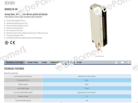BX80S/10-0H6XLS Micro Detectors / Diell (now Datasensing)