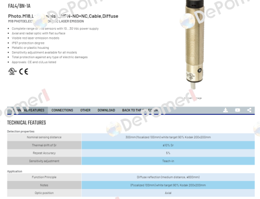 FAL4/BN-1A Micro Detectors / Diell (now Datasensing)