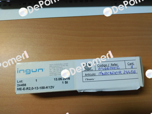 ME-E-R2,0-12-100-K12V Ingun