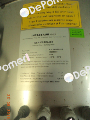 P/N: 311892 Type: P 16/500 Infastaub