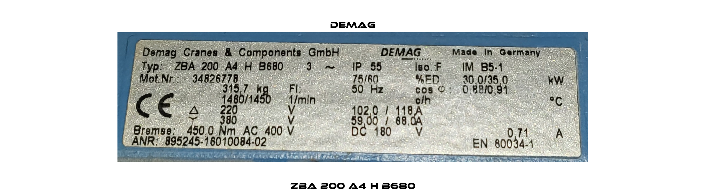 ZBA 200 A4 H B680 Demag