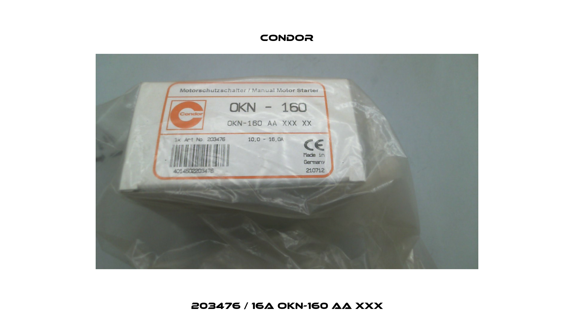 203476 / 16A OKN-160 AA XXX Condor