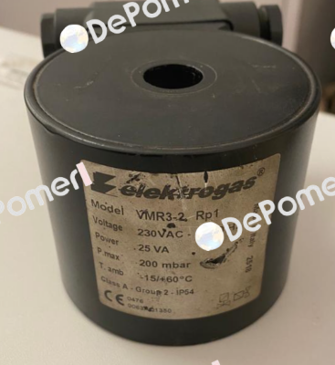 coil for VMR3-2 RP1 230 VAC Elektrogas