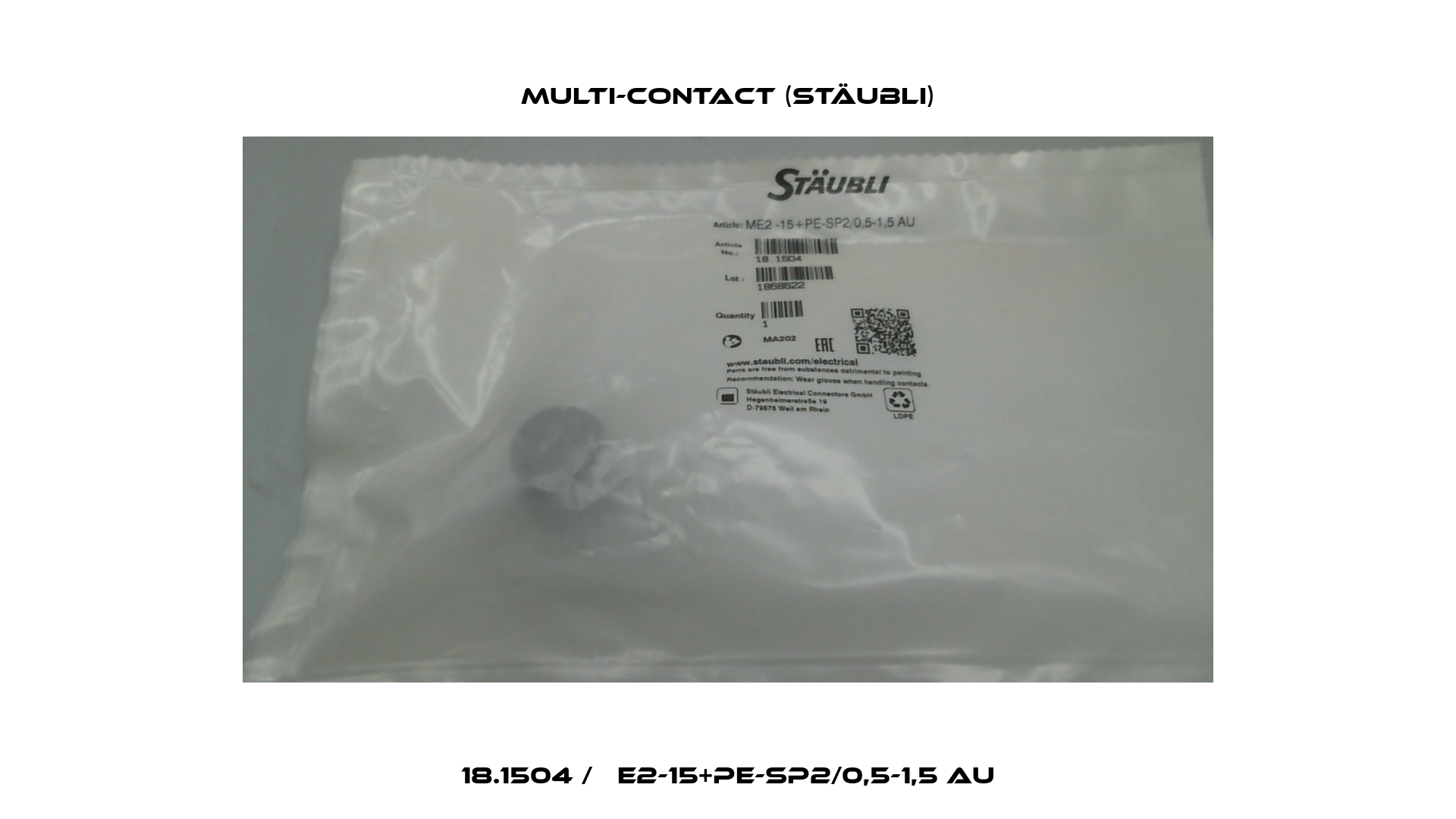 18.1504 / МE2-15+PE-SP2/0,5-1,5 AU Multi-Contact (Stäubli)