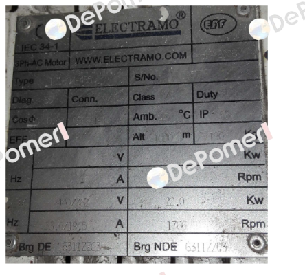 1L180M-4B5 obsolete replaced by  YX3-180M4  Electramo