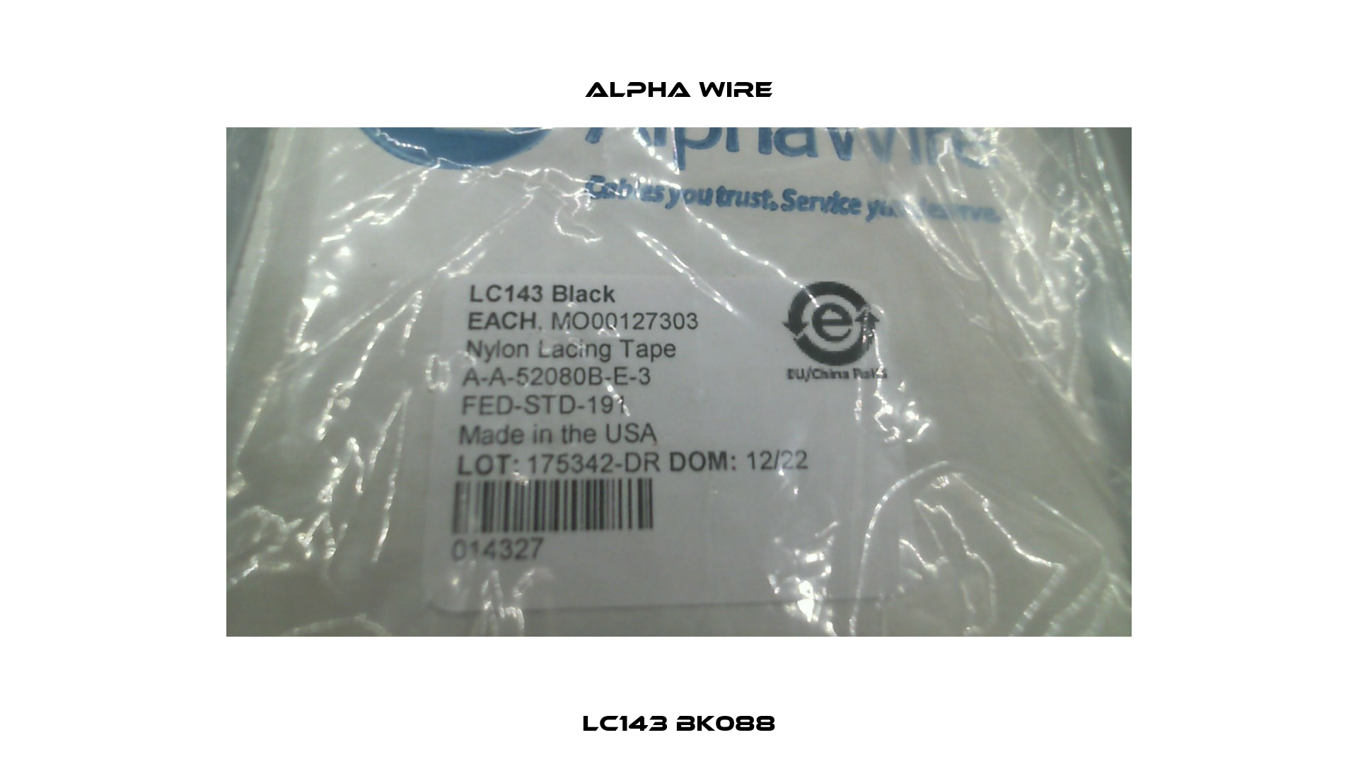 LC143 BK088 Alpha Wire