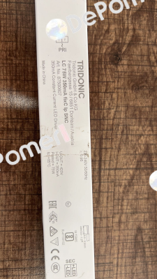 P/N: 87500607, Type: LC 75W 350MA FIXC LP SNC Tridonic