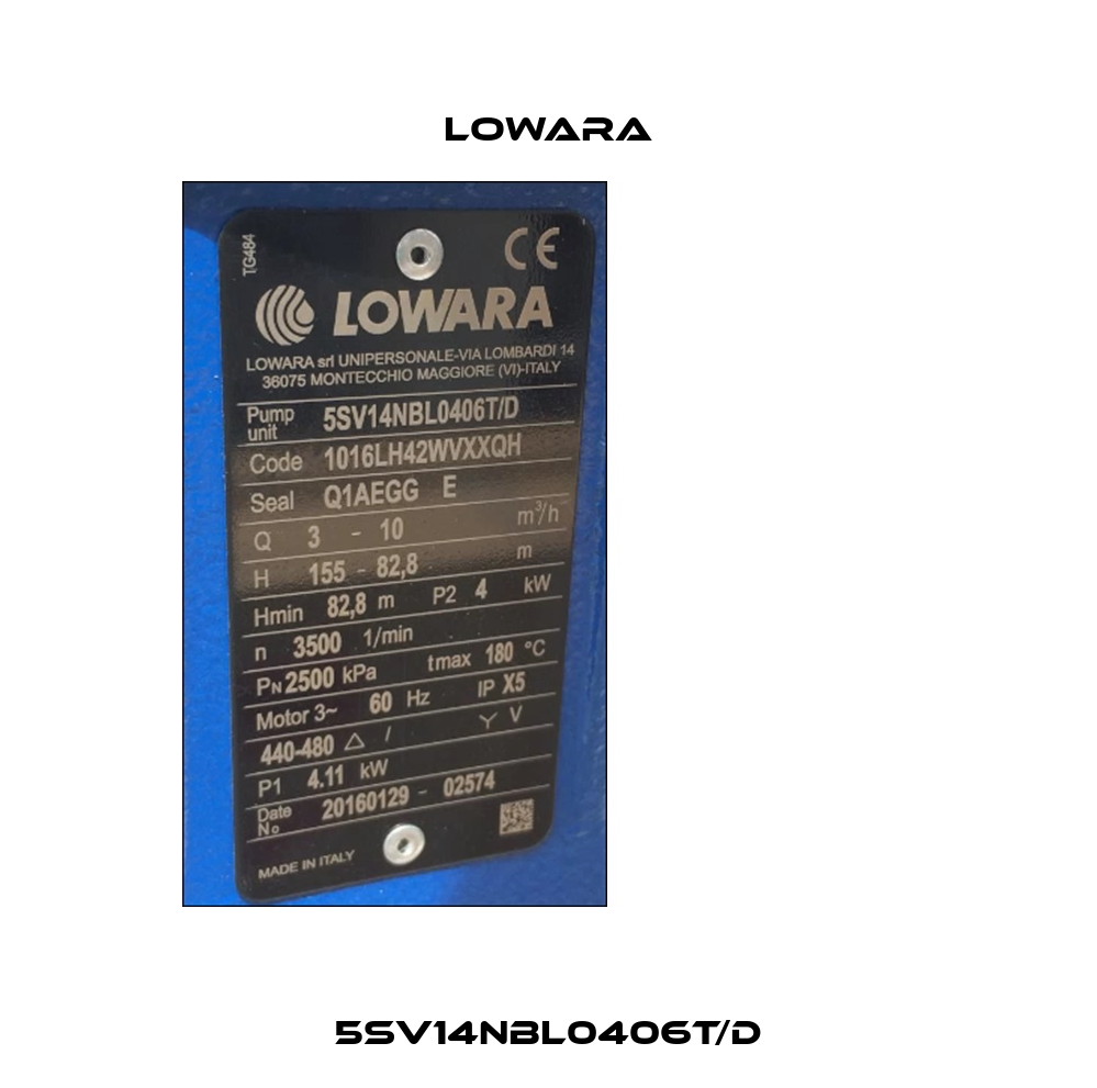 5SV14NBL0406T/D Lowara
