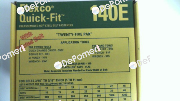20000 / 140E (pack x25) Flexco