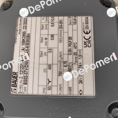 189K3955 - BS02-37V/DWL06LA8-K/E003B4 Bauer