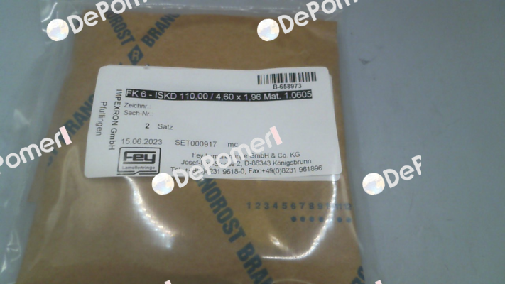 SET000917 / FK 6 - ISKD 110,00 / 4,60 x 1,96 Mat. 1.0605 Fey