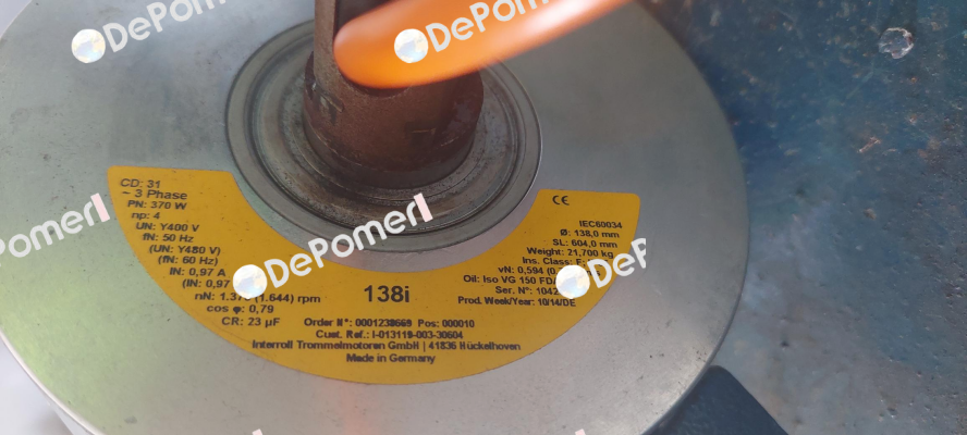 MI-DM0138 DM1383-CAA0+70G5FCH-607mm Interroll